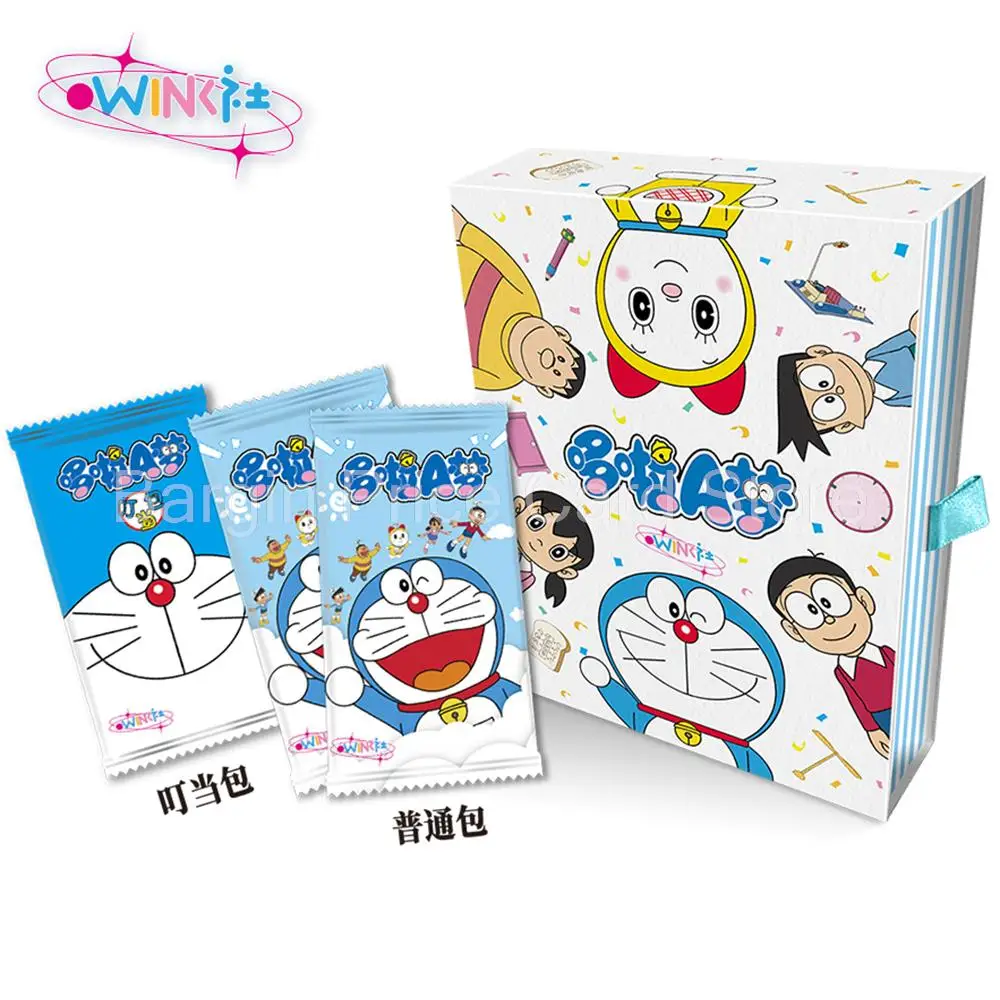 

Коллекционные Карточки Doraemon для детей, Аниме фигурки, маленькие Dingdang, робот-Кот Nobita Nobi Minamoto Shizuka, карточки на костюм подарок
