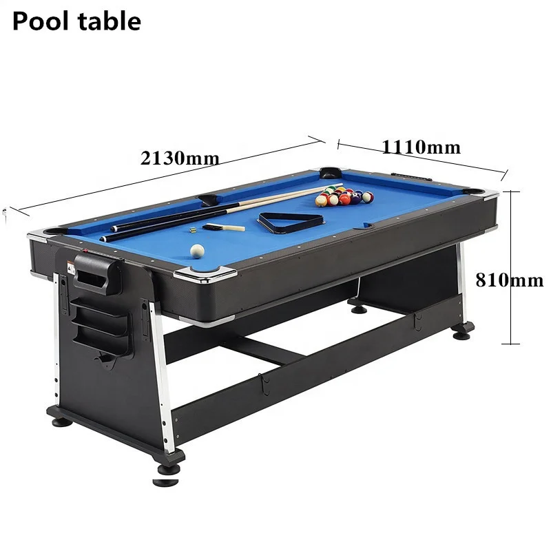 

Multi Game Snooker Billiard Tables Pool Factory Price Rotatable 4 in 1 Combo Pool Table Tennis