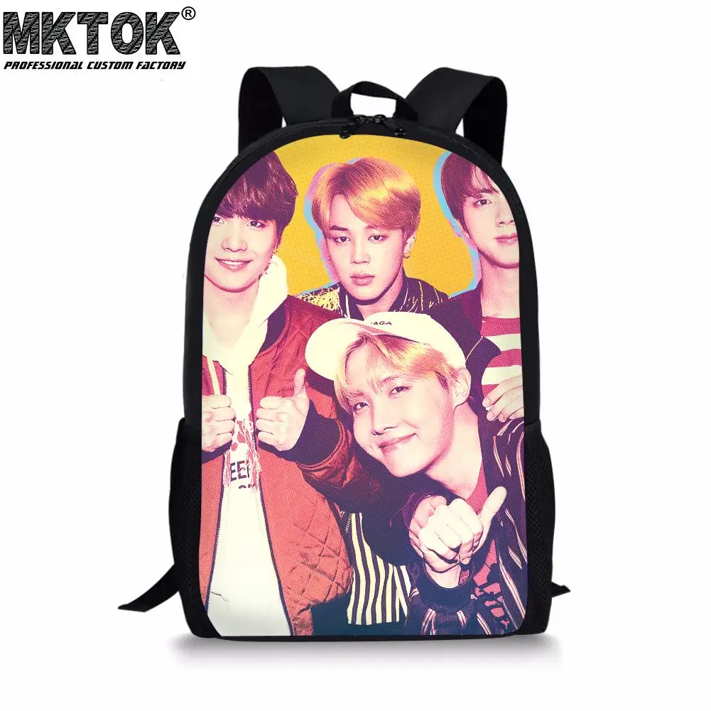 

2022 Trend Kpop Boy School Teenagers Bags New Style Stylish Mochilas Escolares Fashionable Laptop Students Satchel Free Shipping