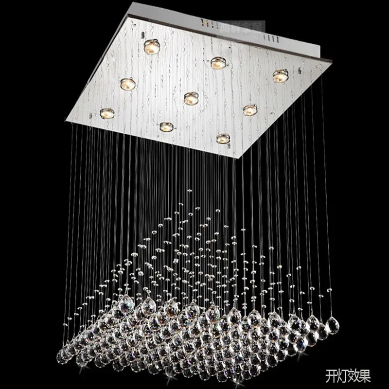 Современная волна K9 хрустальный подвесной проволочный шар квадратный