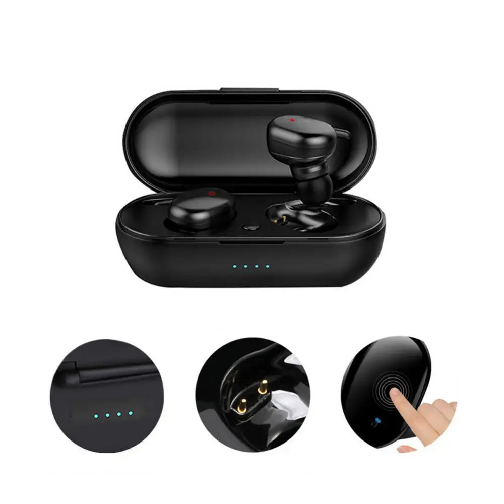 

Portable With Charging Box Stereo Sound Earbuds Noise Reduction Waterproof Headset With Mic Battery Display Mini High Quality
