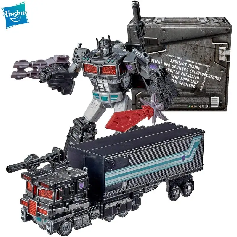 

Оригинальный спойлер Hasbro Трансформеры поколения война для Кибертрона немезиса Прайм упаковка Темный Оптимус Прайм коллекционные игрушки ...
