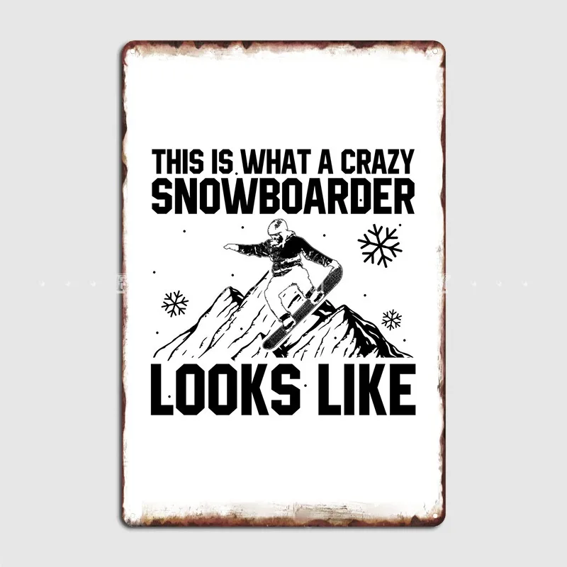 

Snowboarding Snow Sports Poster Metal Plaque Garage Club Wall Decor Cinema Living Room Printing Tin Sign Poster