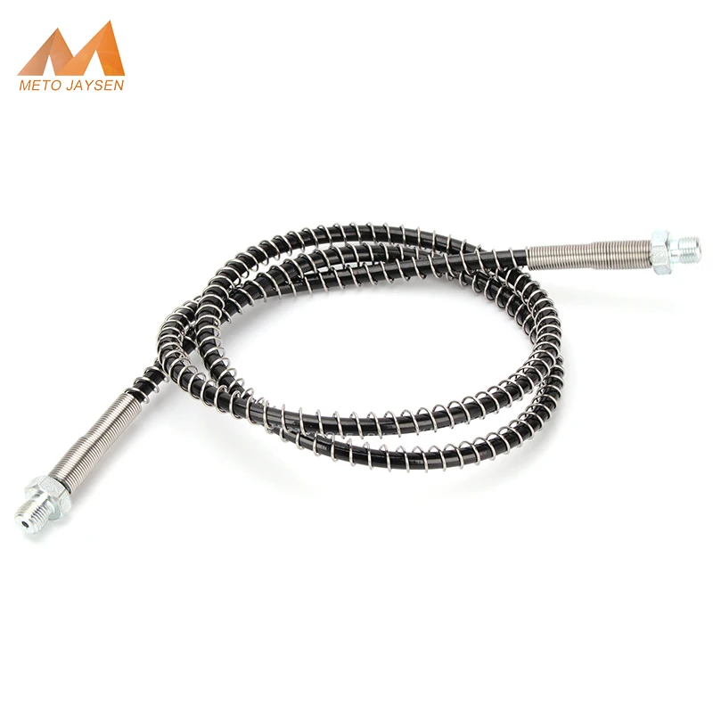 PCP Pneumatics Air Pump 100cm Long Air Refilling High Pressure Nylon Hose with Spring Wrapped M10x1 Thread 40Mpa 400Bar 6000psi