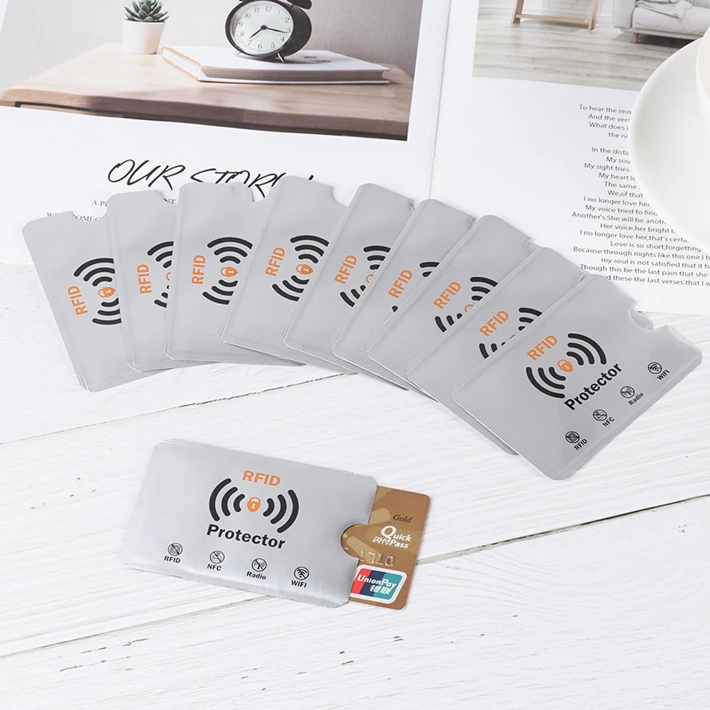 

Smart RFID Blocking Prevent Scanning Aluminium Cards Protector Sleeve Anti Rfid Wallet Card Holder ID Bank Card Case