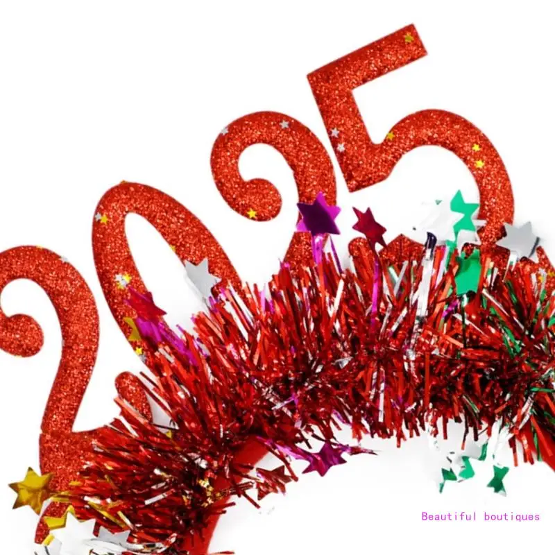 Стильный золотой головной убор на Новый год 2025 модные головные уборы для