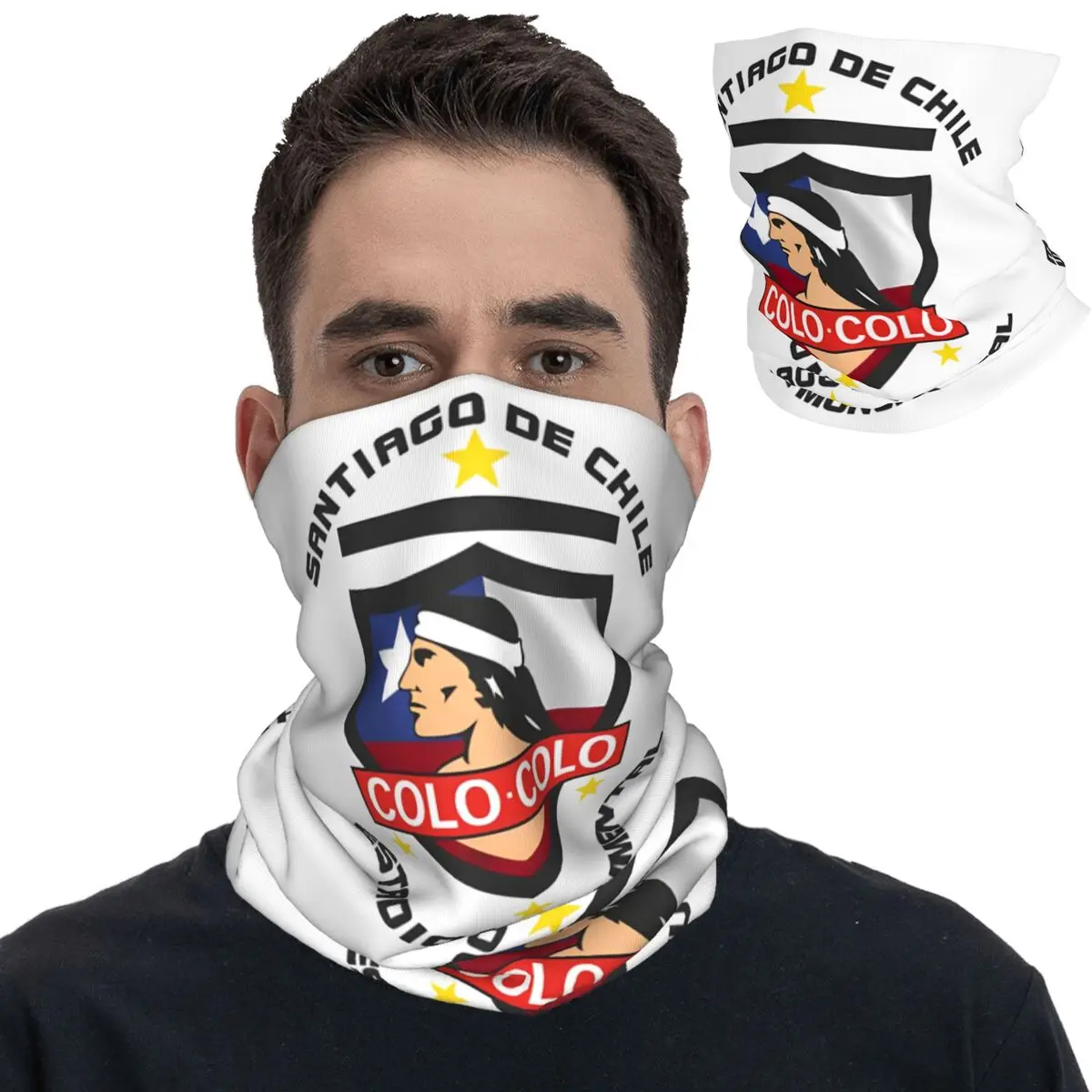 Бандана Colo-Colo Cacique накидка на шею шарф с принтом Теплый головной убор для бега