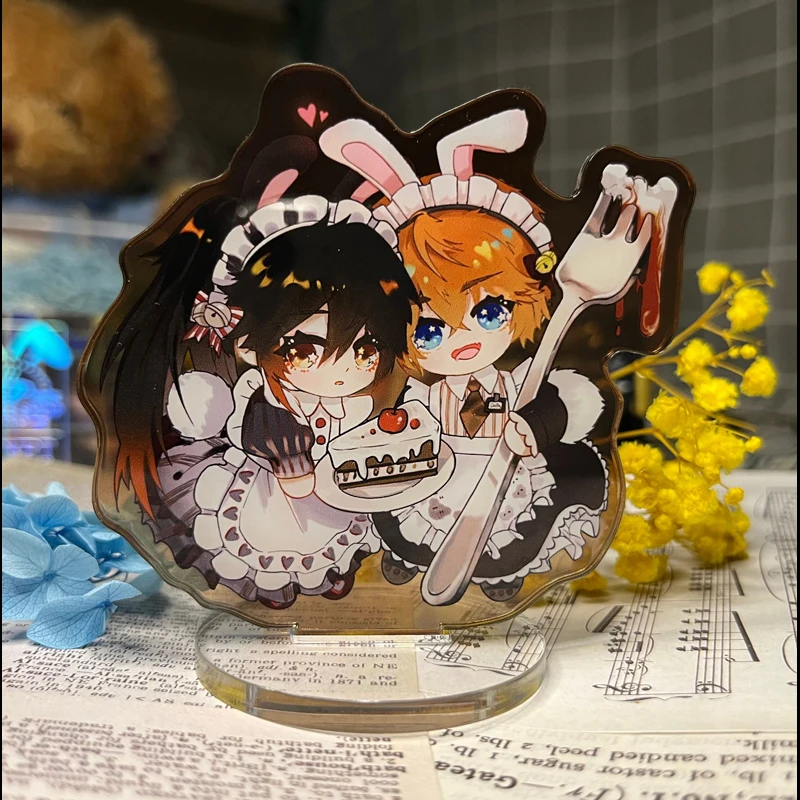 

Anime Stand Genshin Impact Tartaglia Zhongli Strap desktop decoration 8cm