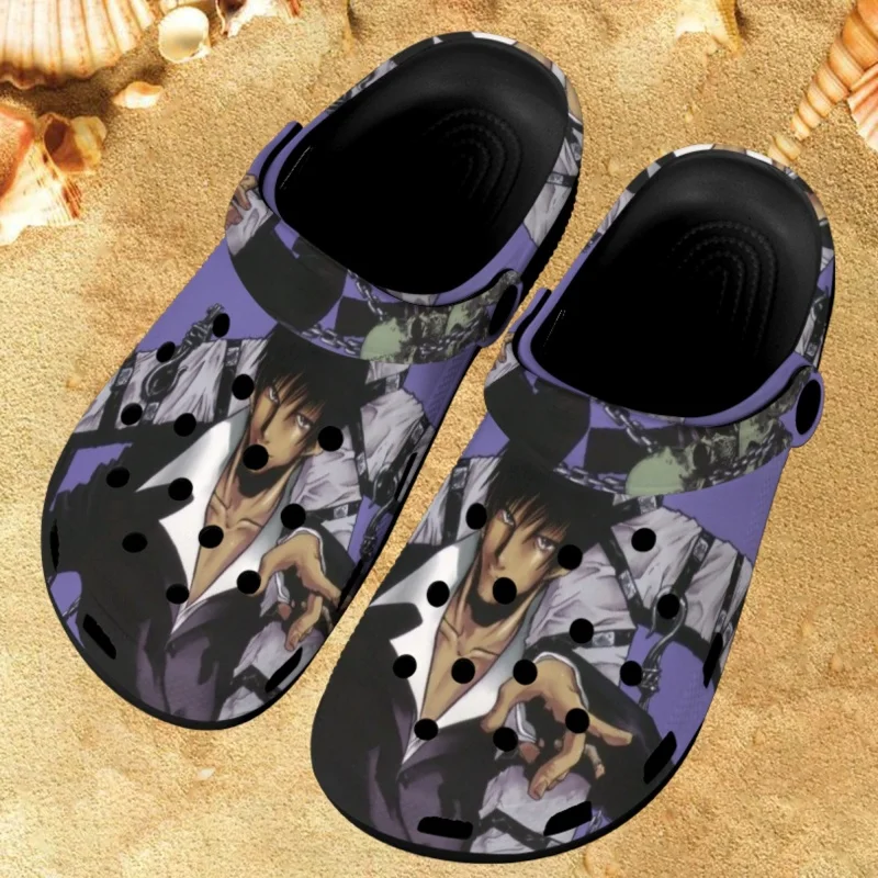 

Cartoon Anime Trigun Casual Women Slippers Summer Beach Soft Bottom Sandals Zapatos Breathable Ankle-Wrap Hole Shoes for Adult