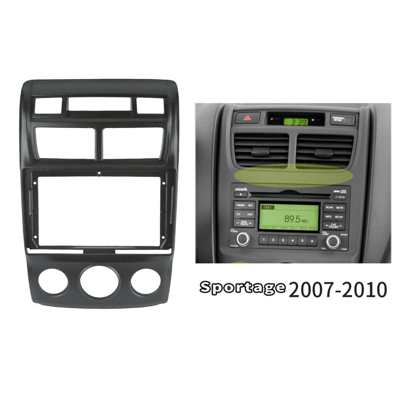 

9-дюймовая рамка для автомобильного DVD-плеера, адаптер для аудиосистемы, комплекты отделки приборной панели, Facia панель для Kia SPORTAGE 2007-2010, двой...