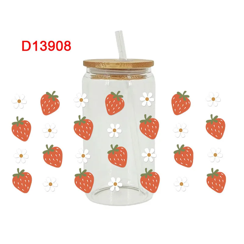 

3D УФ DTF переводит наклейки 16 унций, искусственный фрукт, арбуз, печатный для DIY, стекло, керамика, металл, кожа и т. д. D13891