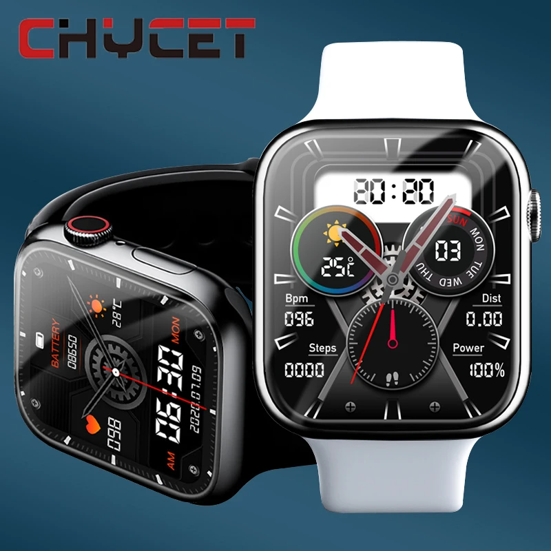 CHYCET 2.0 Inch Smart Watch Men NFC 2022 Calling Smartwatch Women Sport Wireless Charging Play Music Original IWO Watches + Box