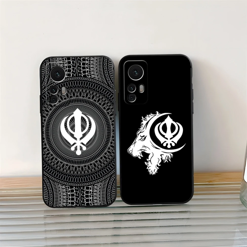 Чехол для телефона Sikh Khanda Sikhism Xiaomi Redmi Note 13 14 10 12 Pro POCO F4 F5 X5 11T Lite Ultra Shell Coque