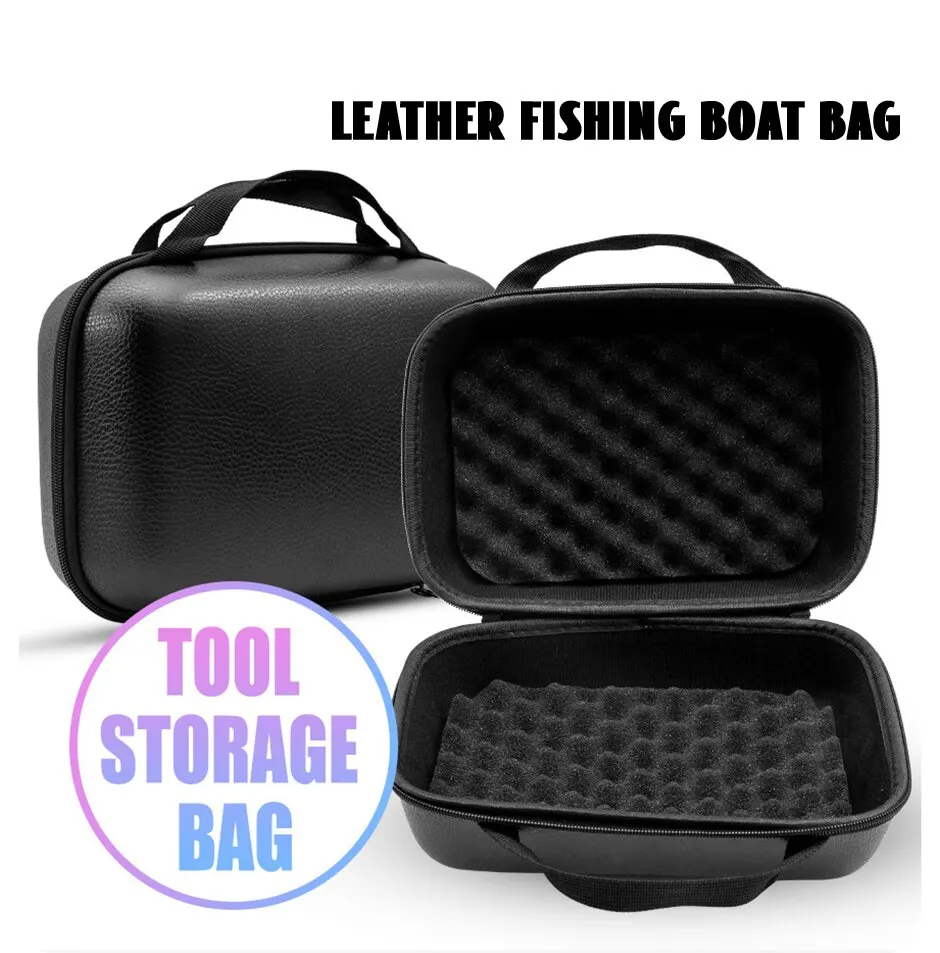 Spinning Reel Case Cover PU Fishing Bag M L Shockproof Waterproof Fishing Tackle Storage Case For 1 Or 2 Fishing Reel