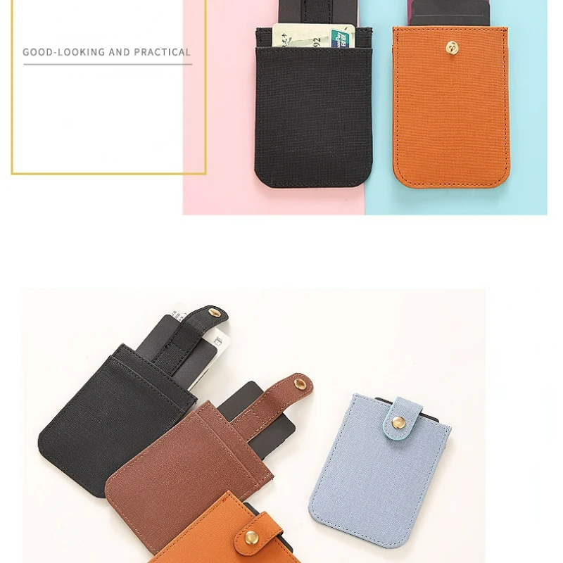 Creative Laminated Pull-out Card Case Mini Solid Color Ultra-thin Multi-card Men's Card Holder Compact Carry-on ID Holder Female