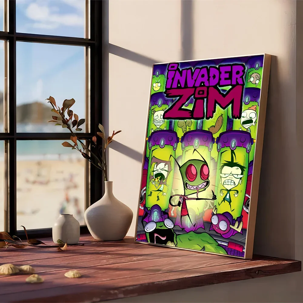 I-Invader Z-Zim Высококачественный Мультяшный Постер HD Цифровая Печать Настенное