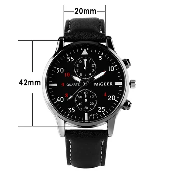 Black Large Dial Fashion Men Watch Bracelet Set Woven Bracelets Personality Bead Chain Business Leisure Quartz Watches Gift Box Other Image