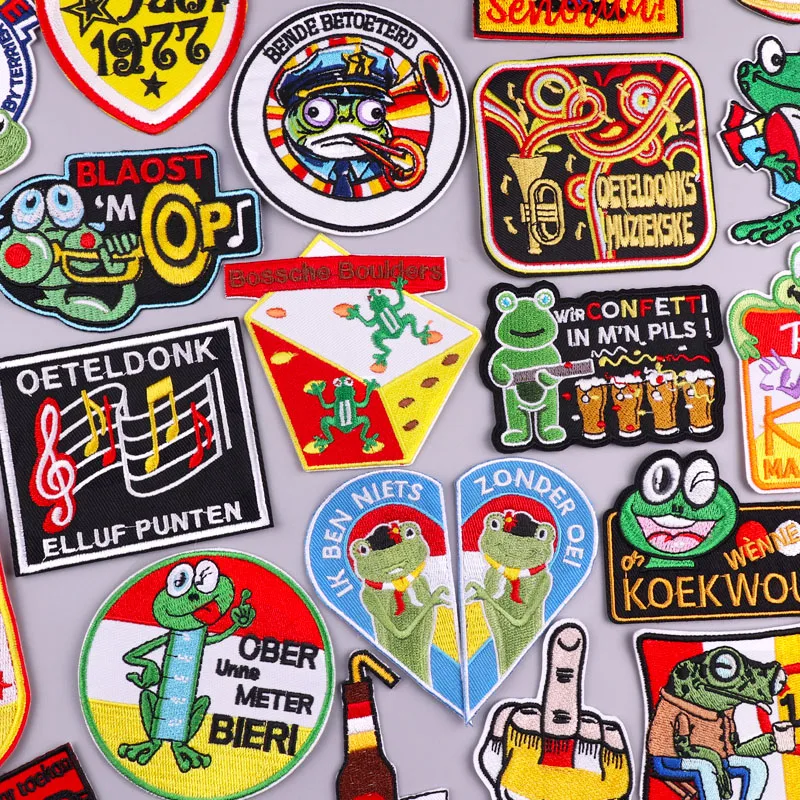 2025 Вышитая Нашивка 3D-лягушка Карнавальная Эмблема Экологически Чистый Швейный