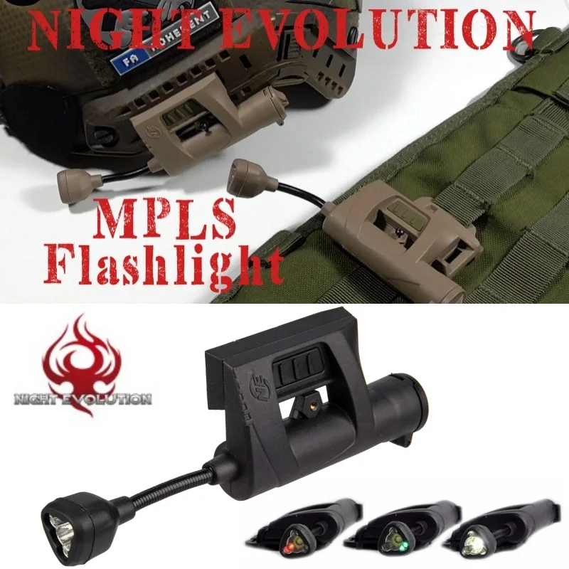 

Ночник для тактического шлема Night Evolution Charge MPLS, светильник для страйкбола, охоты, ИК, белый, красный, светильник свет, NE05006