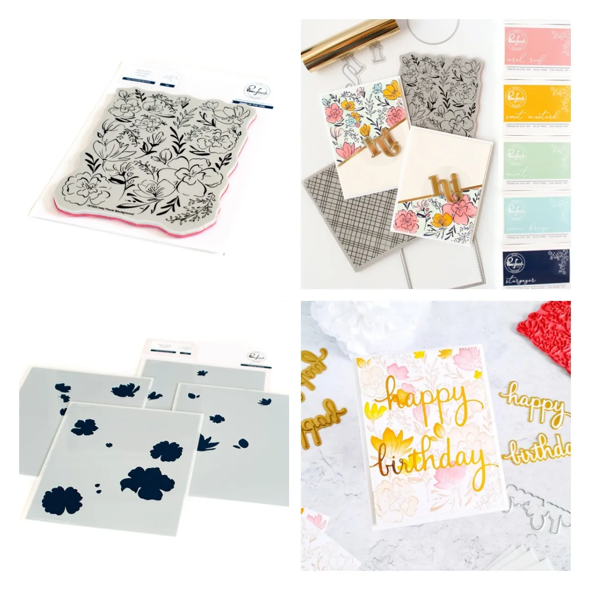 

Inky Floral Background Metal Cutting Dies Stamps Stencil For Scrapbooking Album Decoration Craft For Diy Greeting Card Making
