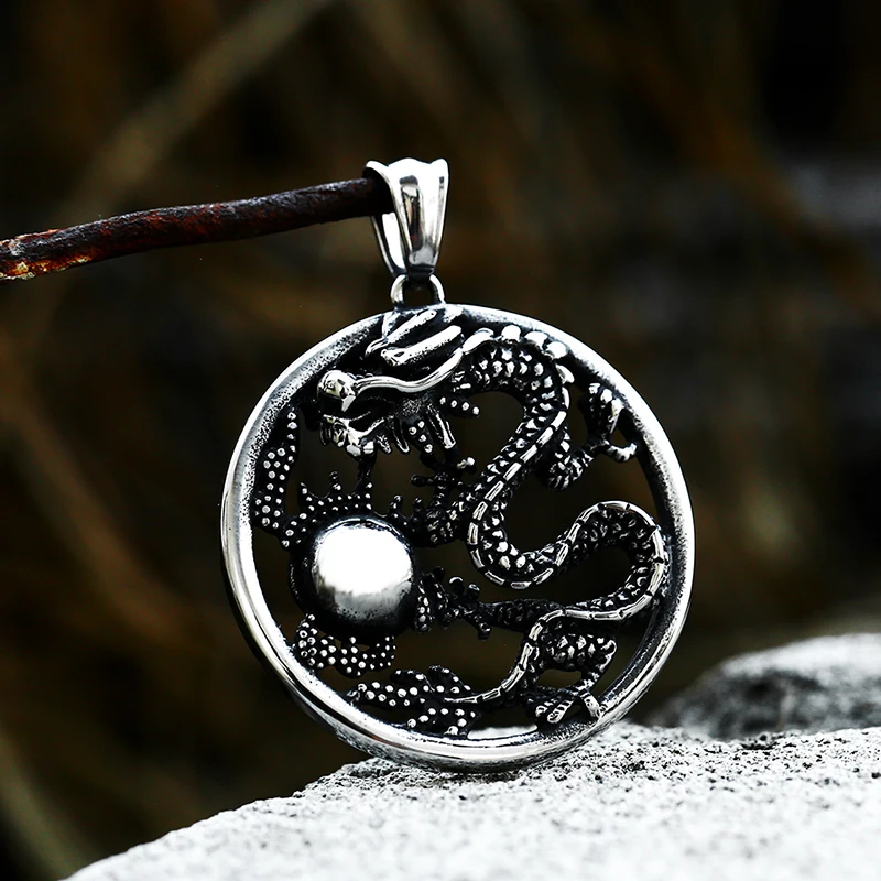 Мужской Уникальный 3D Дракон Tuzhu от Beier, украшение из нержавеющей стали 316L в виде животного