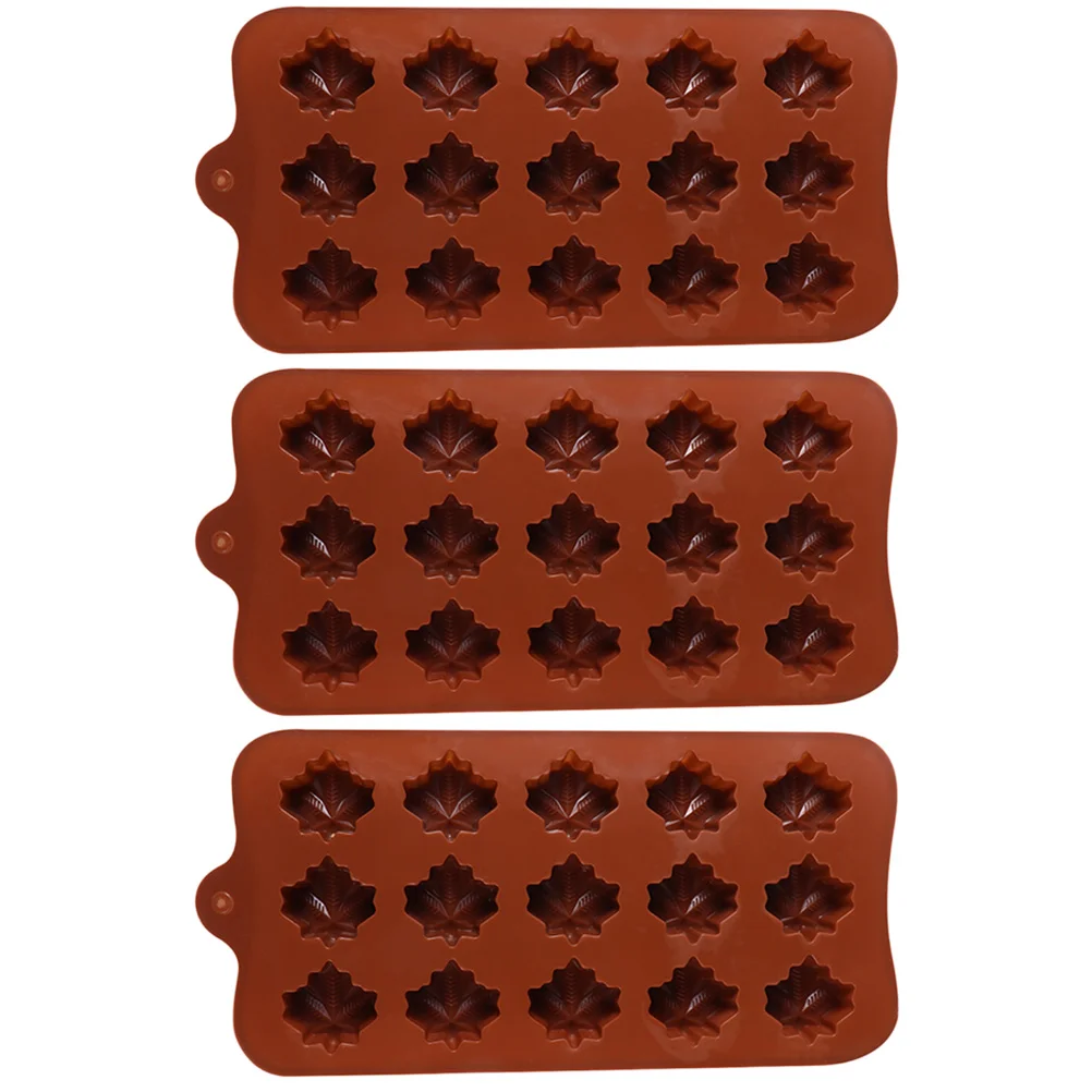 

3pcs Silicone Cake Baking Molds Maple Leaf Shape Cake Decorations (Random Color)