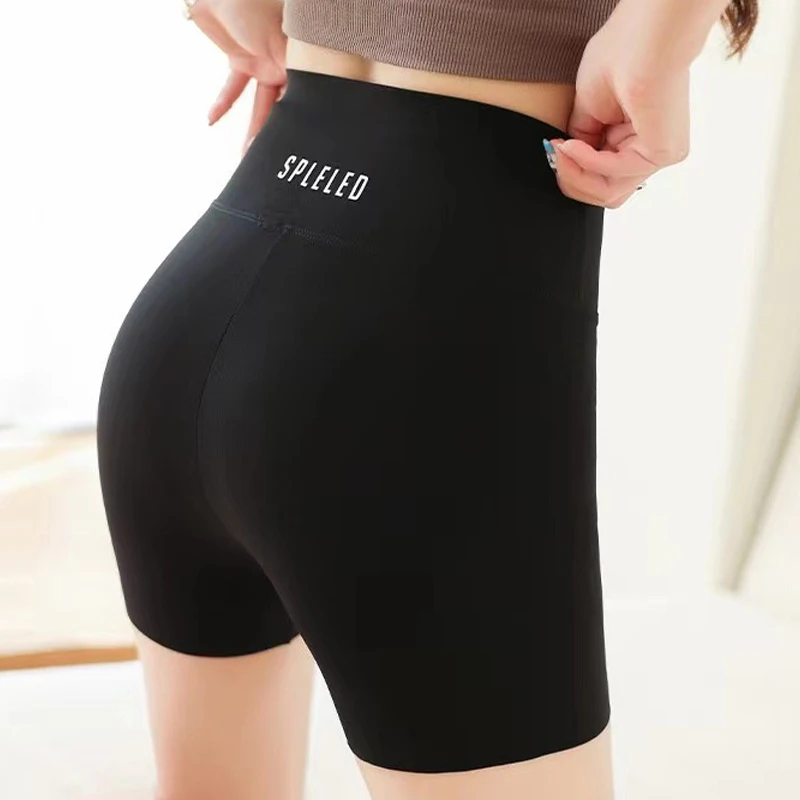 Cycling Shorts Lycra Spandex Solid Seamless Shorts Women Soft Workout Tights Fitness Outfits Yoga Pants High Waisted Gym Wear