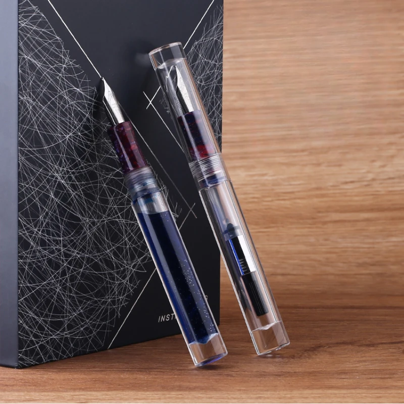 Перьевая ручка Majohn C1 прозрачная и герметичная вместительная подставка для ручек