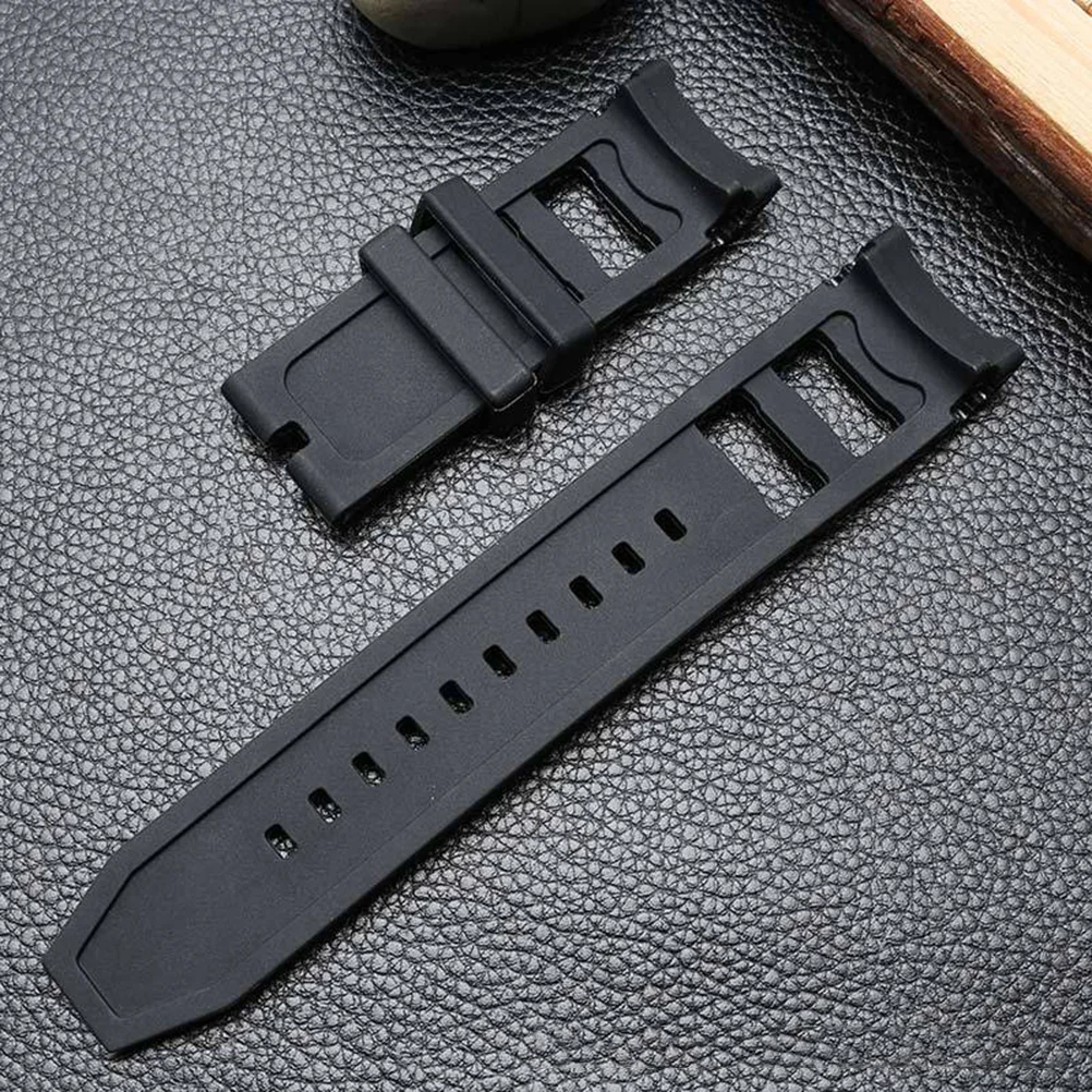 Watch Band Replacement Strap Bands Bracelet Wrist Silicone Black Rubber Wristbands Wristband 26Mm Waterproof Fitness Buckle