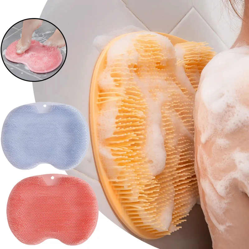 

Multifunction Bath Brush Foot Wash Brush Bathroom Accessories Rub Back Sucker Mat Non-slip Massage Foot Wash Pad Bath Tool