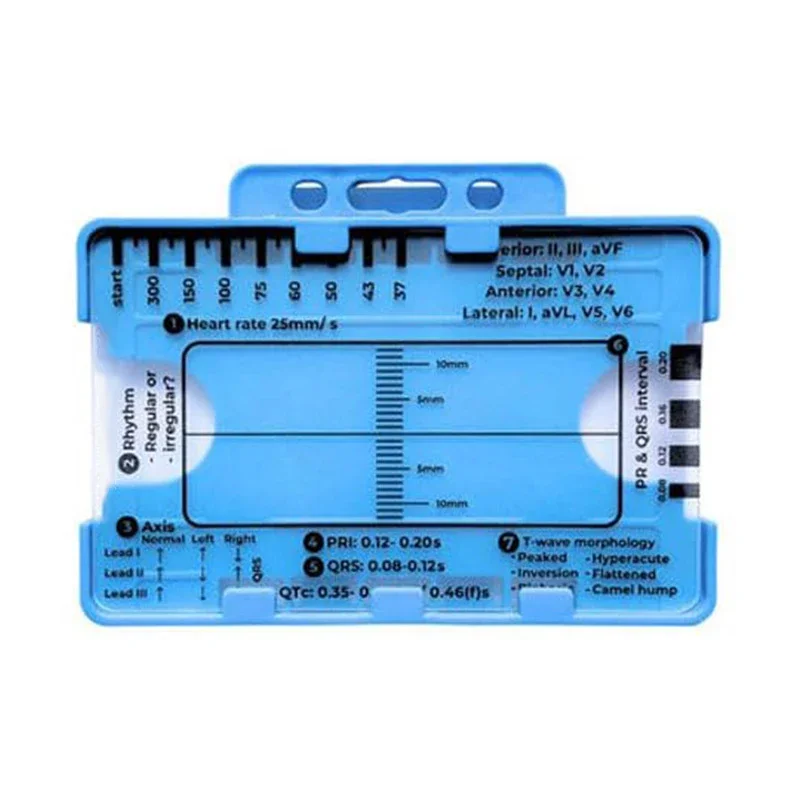 

Карманная карта ритма ЭКГ/ЭКГ, карманная карта для ЭКГ, самоизмерительная линейка, соединительные выводы EGG, прецизионные измерения, бытовой инструмент