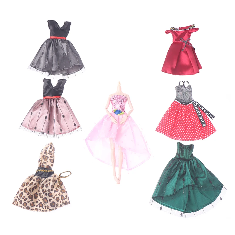 1pcs 9 Styles Fashion Clothes Party Dress Princess Or Dolly Wedding Dress For Doll Best Gift For Girl