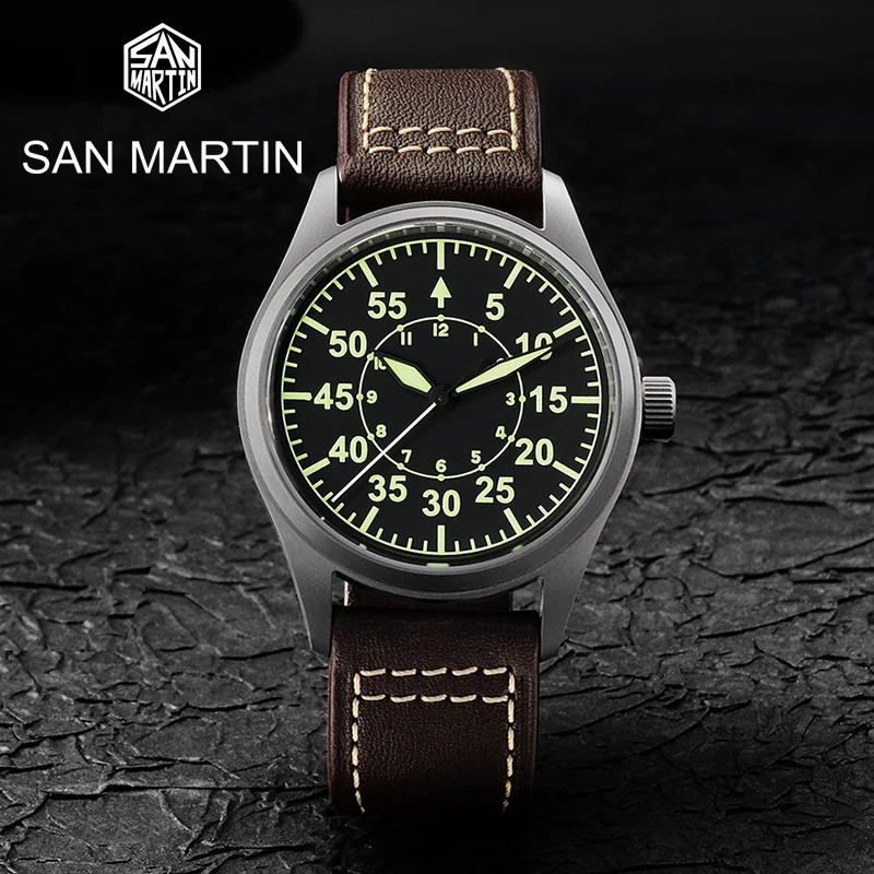 

Часы наручные San Martin Мужские автоматические, брендовые Классические Механические водонепроницаемые с сапфировым стеклом, в стиле ретро, YN55