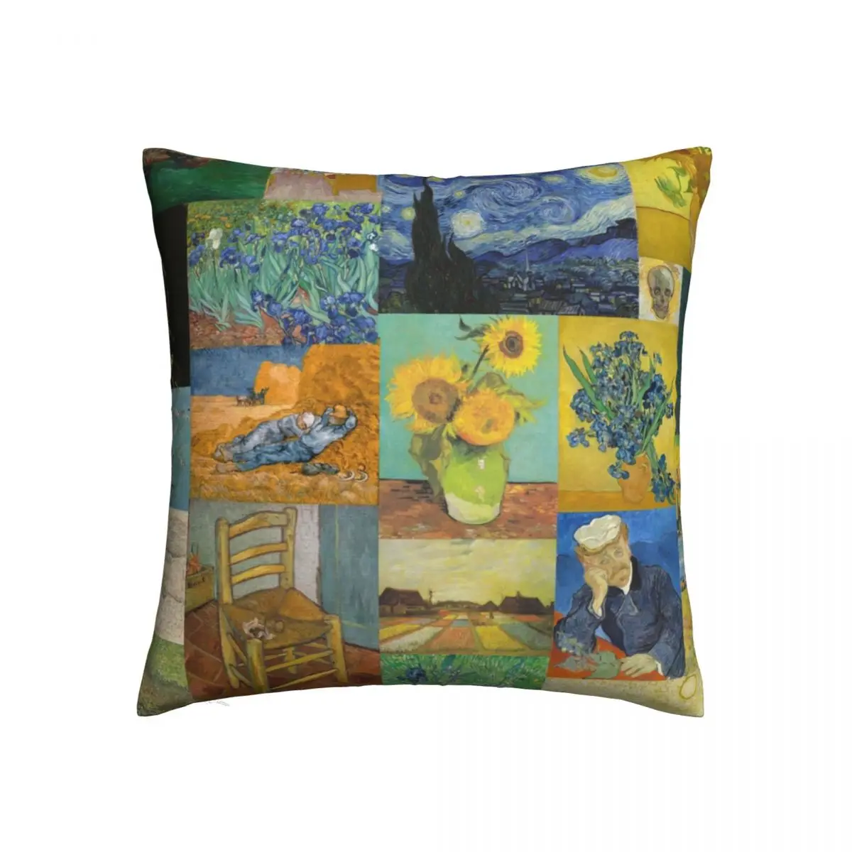 

Van Gogh Pillowcase Printed Polyester Cushion Cover Decorations starry night painter Pillow Case Cover Home Zippered 40*40cm