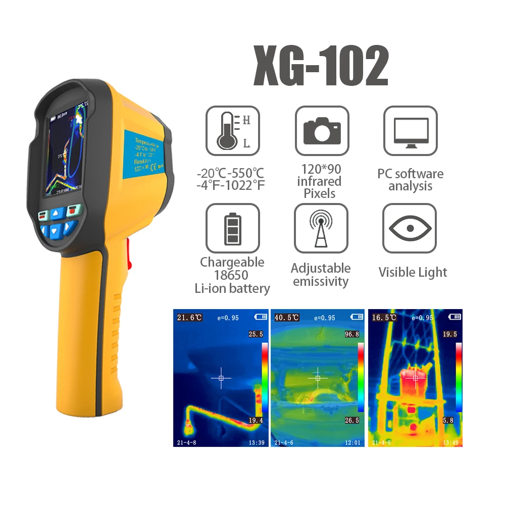 

Lingtning Delivery from Moscow Warehouse XG-102 Handheld Thermal Imaging Camera XG-102 and 120 x90 high IR Resolution