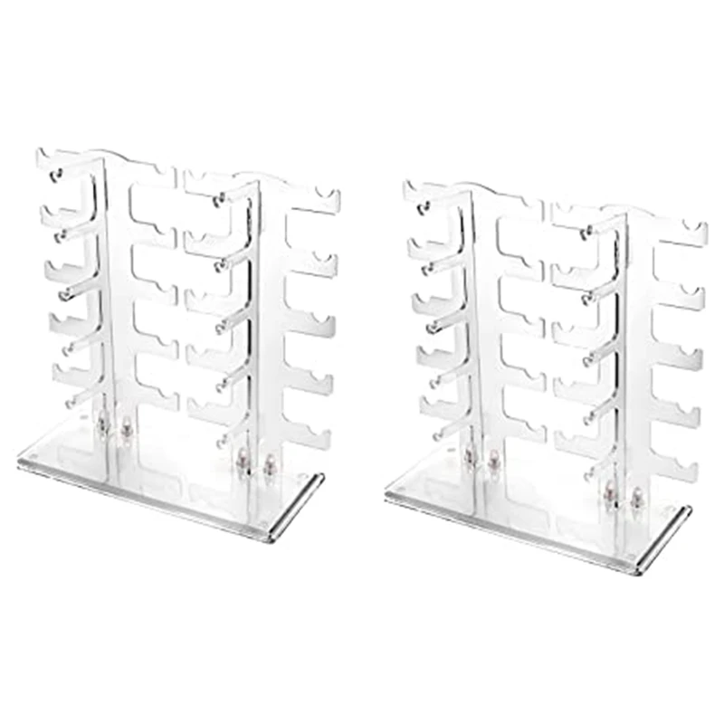 

2 Pieces Of Sunglasses Frame Glasses Display Stand Is Transparent, Can Hold 10 Pairs Of Glasses