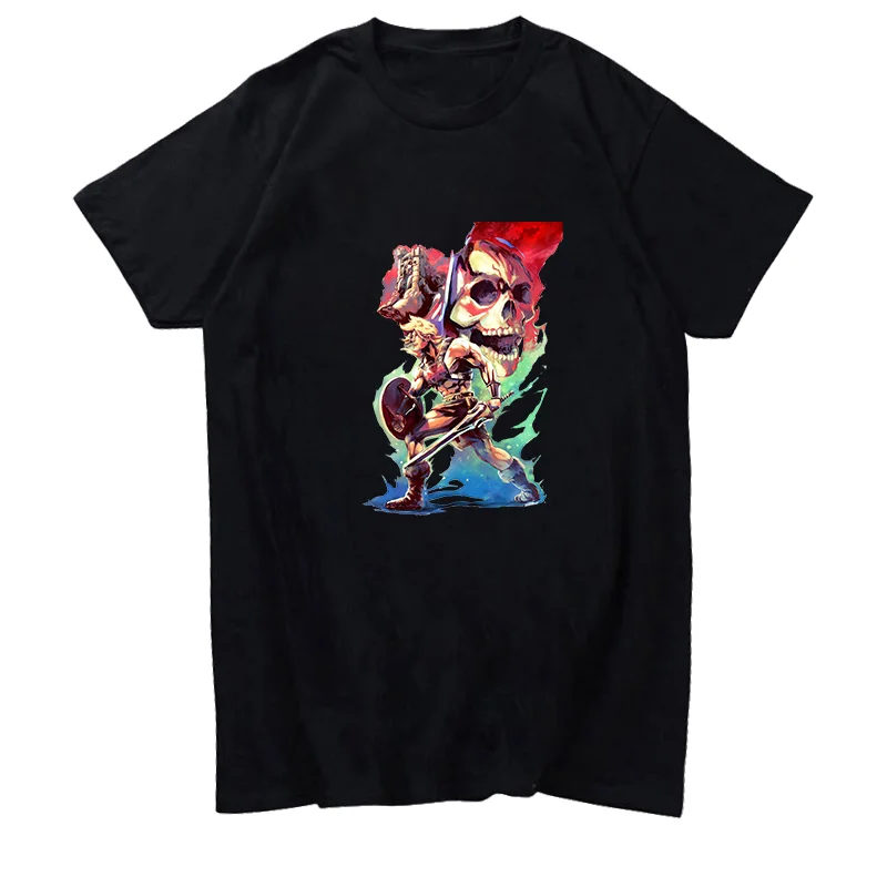 

Motu He Man Skeletor Eternia Grayskull Masters of the Universe Unisex Black & White T-Shirt Casual graphic t shirts men clothing