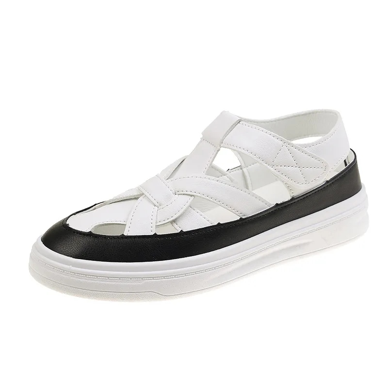 

Ladies Sandals 2022 New Summer Baotou Roman Sandals Female Thick-soled Sandals Baotou Hollow Breathable Casual Female Sandals