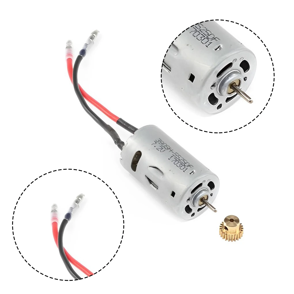 

390 Motor 22T Steel Gear RC Car Electric Brushed Motor for ECX RGT136100 1/12 RC Upgrade Part