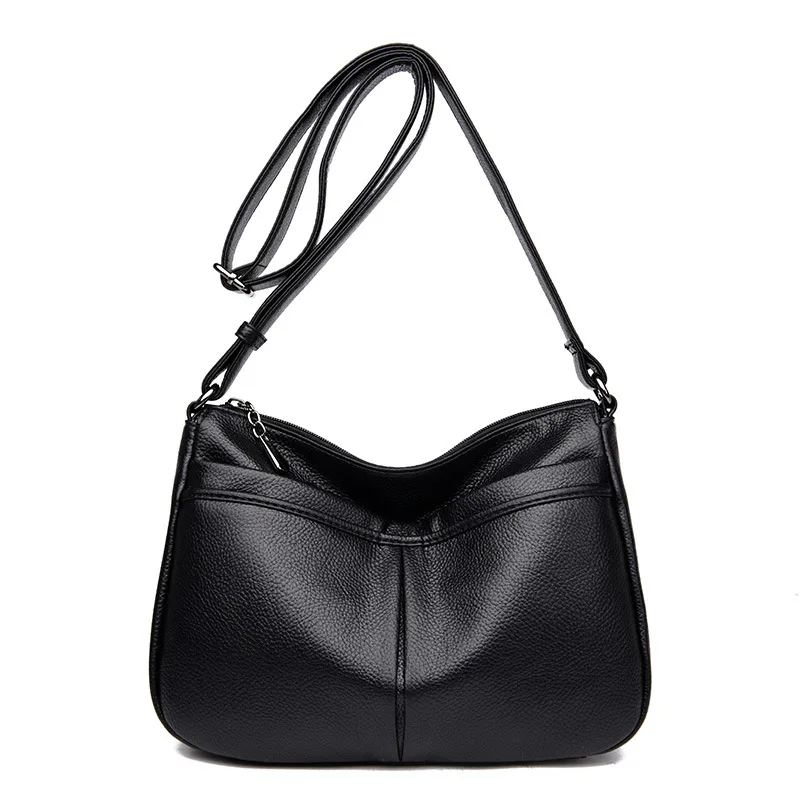 

Women Leather Bags 2023 New City Simple Soft PU Leather Shoulder Bags Large Capacity Mommy Crossbody Messenger Bags Bolsas Mujer