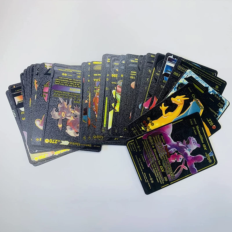 Новинка 11-55 шт. набор для испанской игры Pokemon модель TCG карточка из темного металла