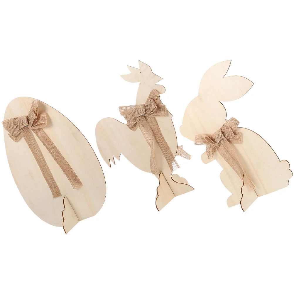 

Easter Wooden Cutouts Egg Unfinished Ornaments Wood Decor Decorative Painting Cutout Supplies Chips Party Crafts Diy Rabbit