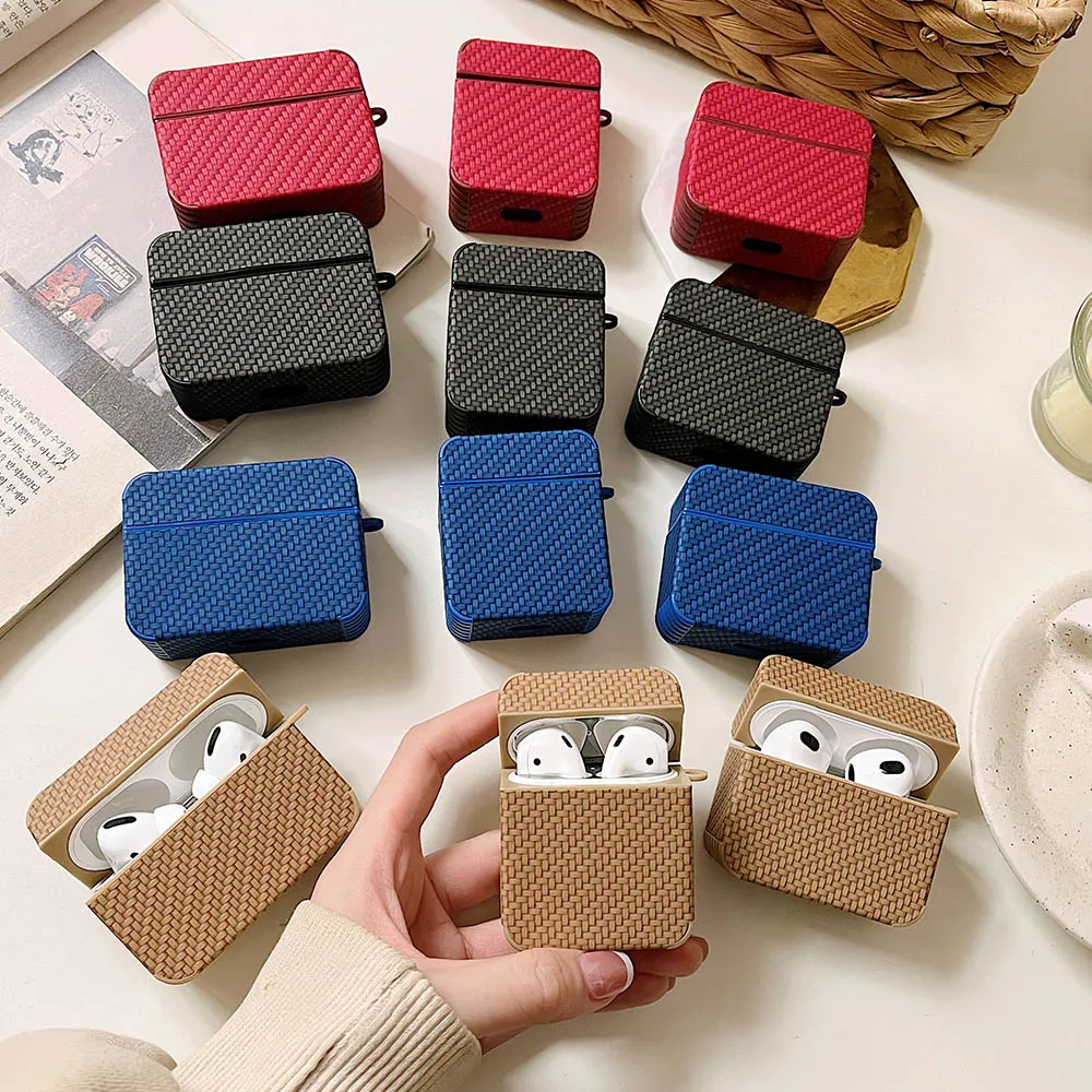 

Роскошный Плетеный текстурный мягкий силиконовый кожаный чехол для наушников Apple Airpods Pro 3 Чехол Air Pods 2 1 защитный чехол