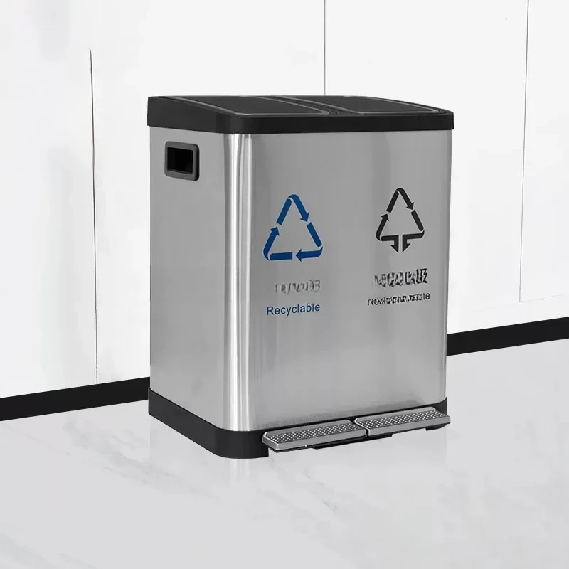 Сортировка баков Элегантный мусорный бак Прямоугольная мусорная корзина