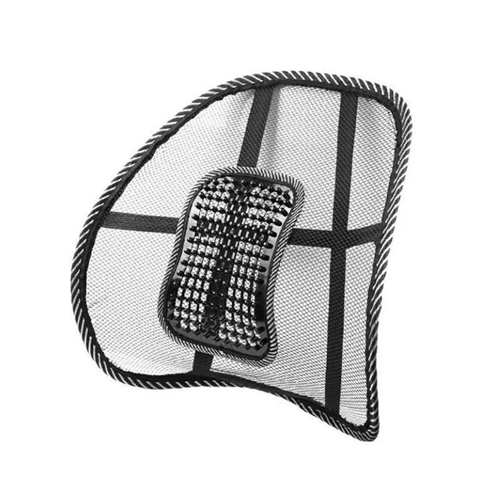 Car Seat Office Chair Massage Back Lumbar Support Mesh Ventilate Cushion Pad Black Mesh Back Lumbar Cushion For Car Interior