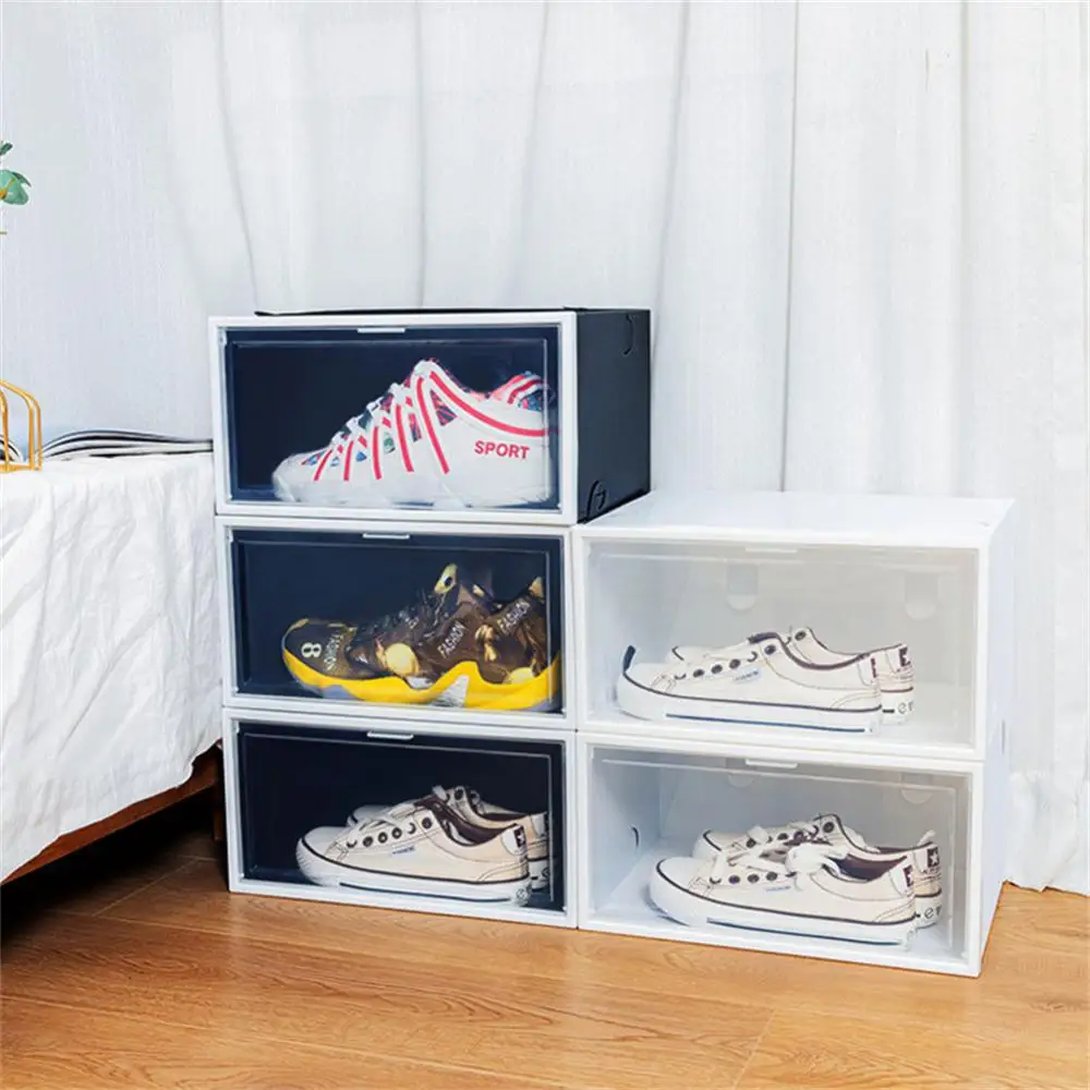 

Bedroom Closets Folding Home Organizer Transparent Boxes For Shoes Shelf For Bedroom Portable Shoe Rack Organizer Shoe Box