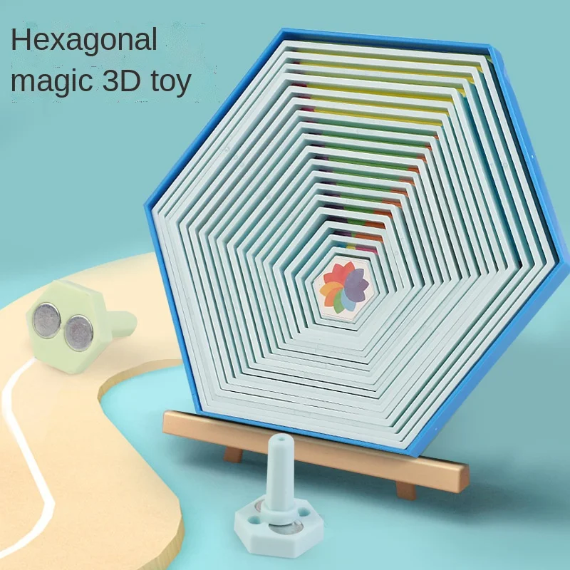 

3D printing illusion hexagon magic three-dimensional spiral decompression decompression toy creative gift gift decoration