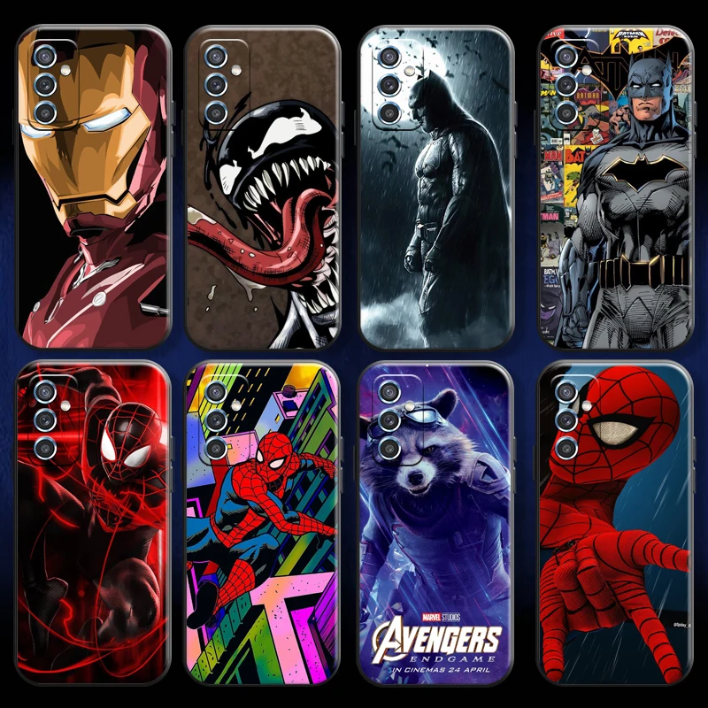 

Marvel Iron Man Venom Spider Man For Samsung M11 M12 Phone Case Carcasa Black Liquid Silicon Coque Silicone Cover Soft