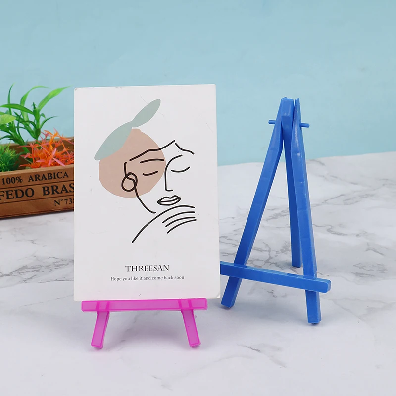 

10Pcs Colorful Plastic Tripod Easel Display Painting Stand Card Painting Holder