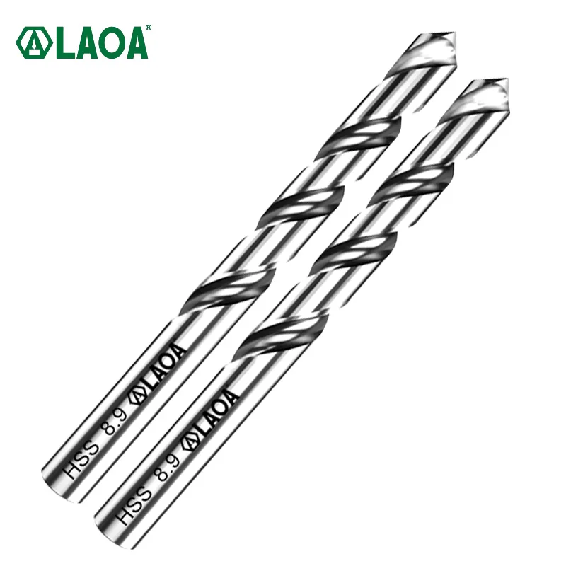 

LAOA 2pcs HCS Bits of Electric Drill 6.6-8.9mm Drill Bits Set Metal Drills Taladro